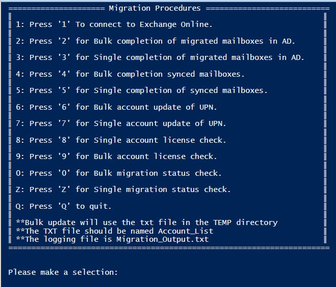 Migration Script